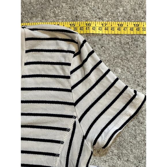 Zara Trafaluc Size S Short Sleeve Dress Breton Stripe Black White Nautical Comfy - Picture 4 of 7